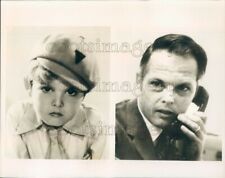 1970 Photo de presse enfant acteur Dickie Moore of Our Gang & Dick Moore à l'âge adulte