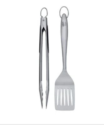 Weber Soft Rubber Grip Stainless Steel 2-Piece Barbeque Tool Set 6707 Weber 6707 - Image 1 of 2