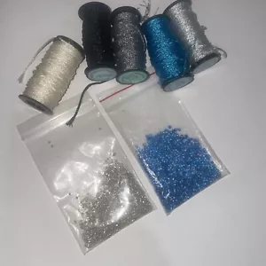 Threads for Needlepoint, Hand Embroidery Kreinik #16 Braid Assorted Silvers - Picture 1 of 1