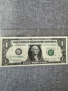 Fancy $1 Uncirculated Binary 5 Leading seven/3 Eight(77777888) Series 2017A - Picture 1 of 2