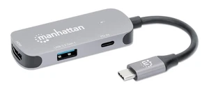 Manhattan 190299 MANHATTAN 3-in-1 Dock USB-A/USB-C PD 4K60 HDMI USB USB-C PD - Afbeelding 1 van 1