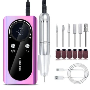 Professional Electric Nail Drill File,Cordless Portable Nail Drill 45000 RPM,... - Picture 1 of 9