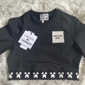 lacoste and minecraft girls long sleeve black top - Picture 1 of 7