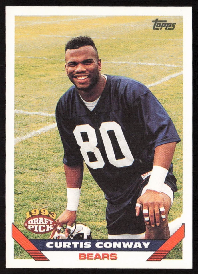 1993 Topps Curtis Conway #12 Rookie Chicago Bears - Image 1 of 2