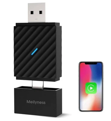 Adaptador inalámbrico CarPlay Meilyness, convertir con cable a inalámbrico, Plug&Play Foto 1 de 4
