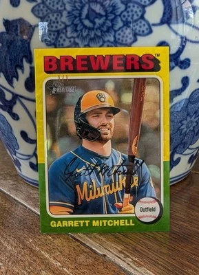 Garrett Mitchell 2024 Topps Heritage High Number Chrome Superftractor 1/1 - Image 1 of 4