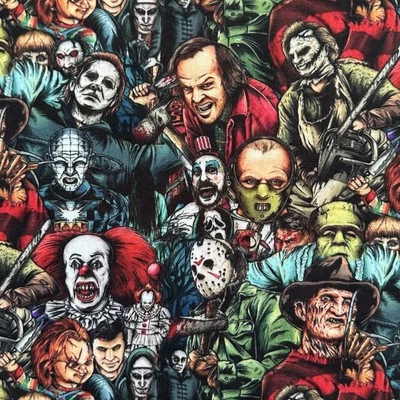 Horror Movie Michael Myers Halloween Character Fabric Poly Cotton Fat Quarter - Image 1 of 4