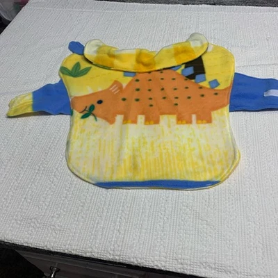 Triceratops 恐龙狗夹克 尺寸 M 黄色格子 全新 有衬里 羊毛 暖色 — 第 1/4 张图片