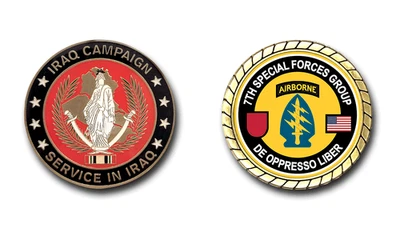 7th Special Forces Group Iraq Service Challenge Coin Officially Licensed - Image 1 of 4