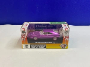 M2 MACHINES 1/64 AUTO DRIVERS 1969 DODGE CHARGER DAYTONA HEMI R21 PINK CHASE - Picture 1 of 9