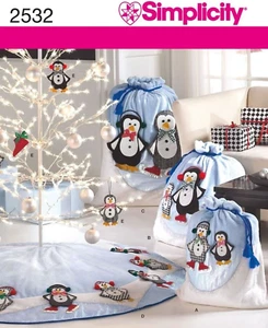 Simplicity Sewing Craft Pattern 2532 PENGUIN Christmas Holiday Decorations UNCUT - Picture 1 of 3
