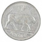 Roughly the Size of a Quarter 1939 Ireland 1 Scilling World Silver Coin *800