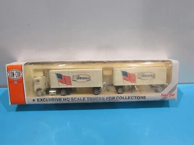 HO Scale Con-Cor Tractor + 27' Twin Trailer Rite Way Truck  Lot#1758 - Image 1 of 4