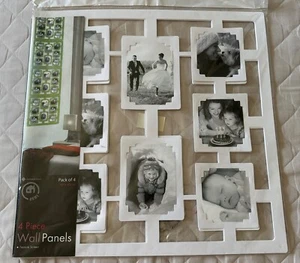 Photo Collage 4 Piece Wall Panels Picture Decorative Wall Display White 40x40cm - Picture 1 of 14