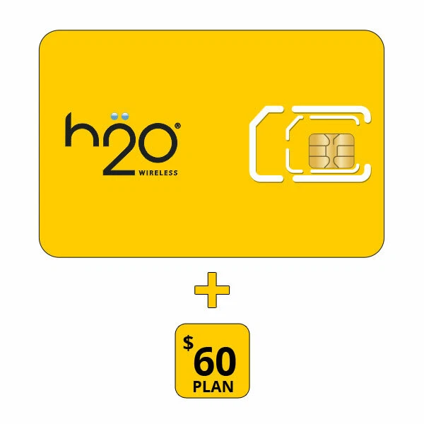 H2O $60 Unlimited plan + Sim Card + First month - Image 1 of 1