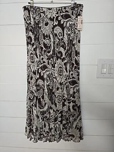 Dressbarn Vintage Deadstock NWT Paisley Boho Maxi Skirt Fairy Core Size L 90s - Picture 1 of 14