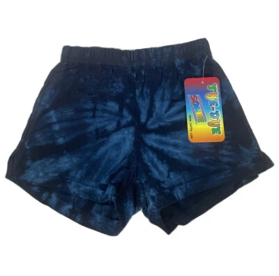 Soffe Pull On Shorts Youth Size Small Girl's Tye Dye Blue Dance Cheer - Image 1 of 4
