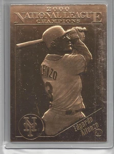 Edgardo Alfonso 2000 Danbury Mint NY Mets NL Champions Sealed 22 kt Gold Cd # 15 - Picture 1 of 1