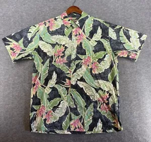 Cooke Street Shirt Men’s Size Medium Button Up Hawaiian Floral Short Sleeve - Picture 1 of 12
