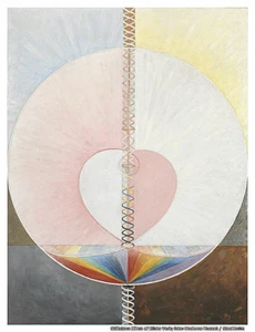 Heart Print Framed 11” X 14” By Hilma af Klint The Dove No. 1 - Picture 1 of 7