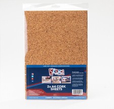 Pack Of 2 A4 Cork Sheets Textured 2mm Thick For Craft Die Cutting Card Making
