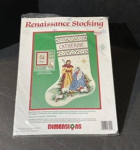 Dimensions Renaissance Stocking 8424 Cross Stitch Kit Mary Joseph Baby Jesus New - Picture 1 of 6