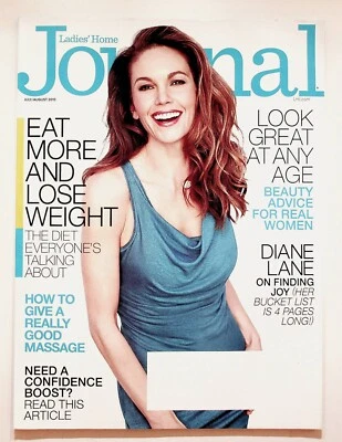 2013 July August Ladies' Home Journal Diane Lane Massage Weight Loss Beauty Foto 1 de 3