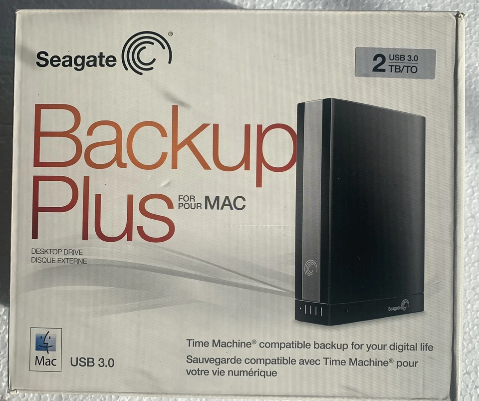 OB Mac Seagate Backup Plus 2TB USB 3.0 Desktop External Hard Drive (STCB2000900) - Image 1 of 4