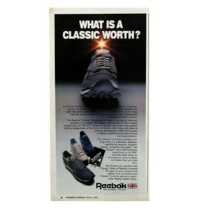 Vintage 1983 Reebok Classic sneakers poster print ad advertising kicks shoes 80s - Picture 1 of 3