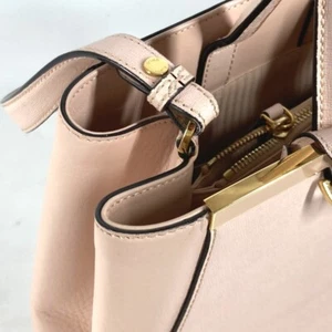 FENDI 8BH250 2Jours Tote Bag 2WAY Bag Shoulder Bag Leather Pink - Picture 1 of 17