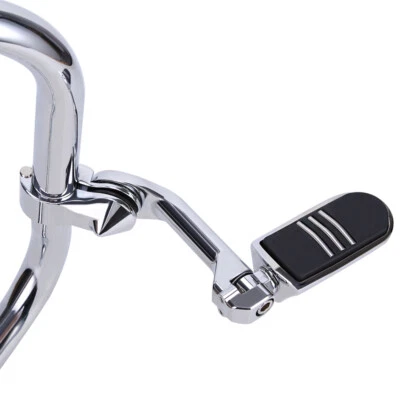 Clavijas de pie largas cromadas aptas para barras Harley Road King Street Glide de 1-1/4" Foto 1 de 4
