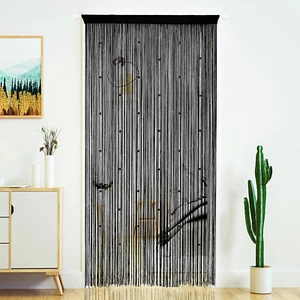 Beaded Curtain Door String Curtains for Doorway Tassels Beads Hanging Fringe Hip - Picture 1 of 12