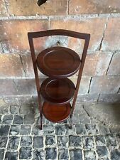 Old Antique Vintage Mahogany Folding Cake Stand