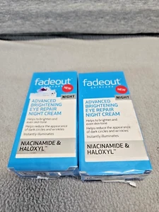 Lot Of 2 Fadeout Skincare Brightening Night Eye Cream (1s8) - Picture 1 of 2