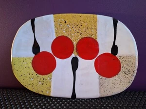 Jack Charney Abstract Contemporary Ceramic Studio Pottery Small Platter Signed - Picture 1 of 21
