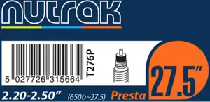 Nutrak 27.5" Cycle Inner Tube - Presta - 27.5" x 2.50 - 3.00" (650B) Multi Buy - Picture 1 of 7