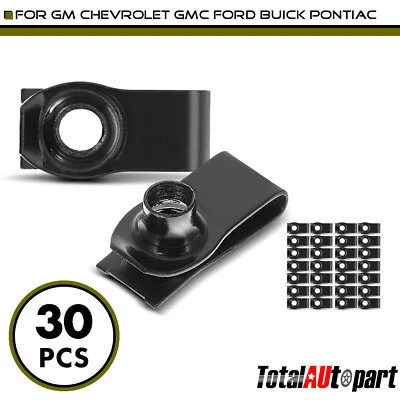 30 piezas clips de panel de tuerca en U extruidos para parachoques M8-1.25 para GM Ford Metal N623343S100 Foto 1 de 4