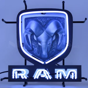 Dodge RAM robustes Neonschild - LKW - Hemi - 1500 - 2500 - Mopar - Händler - Bild 1 von 2