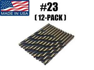 (12-PACK) Numero #23 39160 Norseman Viking USA Punta da trapano Super Premium Jobber - Foto 1 di 5