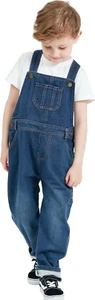 Boys Denim Bib Overalls, Size 3T-10 - Picture 1 of 7