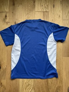 Boys football T shirt 9-10 Blue And White - Picture 1 of 3