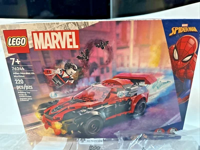 LEGO Marvel Miles Morales vs. Morbius Toy Car Set 76244 - Spider Man - Caja abierta Foto 1 de 4