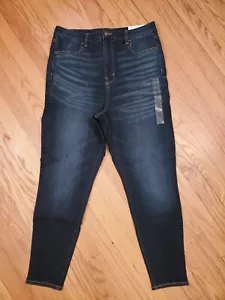 Womens NEW AE American Eagle Curvy Highest Rise Jegging Stretch Denim Jeans 14 S - Picture 1 of 3