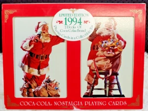 1994 Coca-Cola Nostalgia Playing Cards 2 Decks in Collectible Tin (Sealed Cards) - Picture 1 of 4