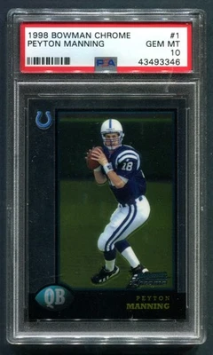 1998 Bowman Chrome Peyton Manning RC #1 PSA 10 GEM MINT HOF 💎 - Image 1 of 2