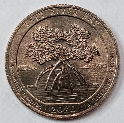2020 D Salt River Bay Quarter Improperly Annealed Planchette Error UNC - Image 1 of 3