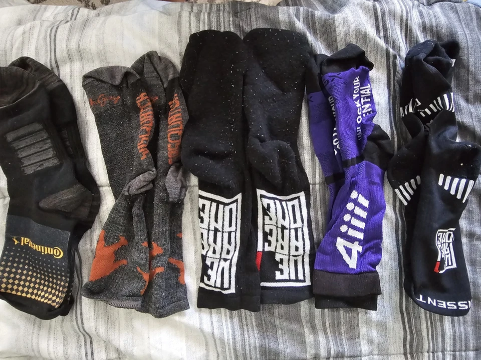 Lot 5 Pairs Of mens MTB Socks LARGE - Image 1 of 1