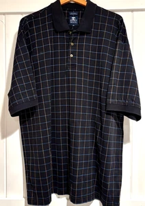 Pebble Beach Herren Gr. XL Golfshirt zweilagig schwarz Fensterscheibe mercerisierte Baumwolle - Bild 1 von 9