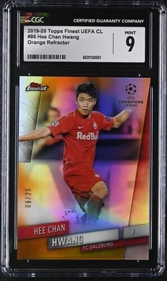 2019 Finest Champions League 86 Hee-Chan Hwang RC Orange Refractor CGC9 09/25 - Image 1 of 2