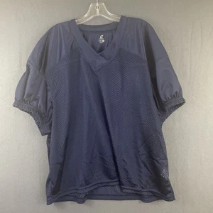 Schlichtes dunkelblaues Fußballtrikot Herren Größe 3X - Bild 1 von 3